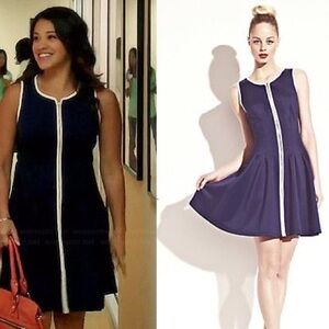 Betsey Johnson Blue & White Fit & Flare Golf/Tennis Dress (Size 4)